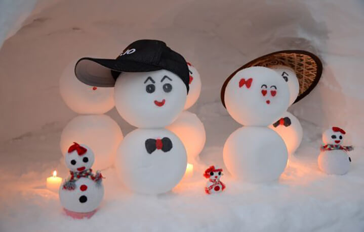 街が雪だるまであふれる！「雪だるま祭り」